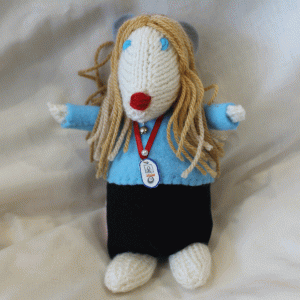 Light Hair Blue Jumper
